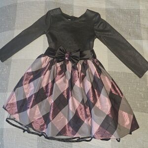 Bonnie Jean Black and Pink Formal Kids Dress